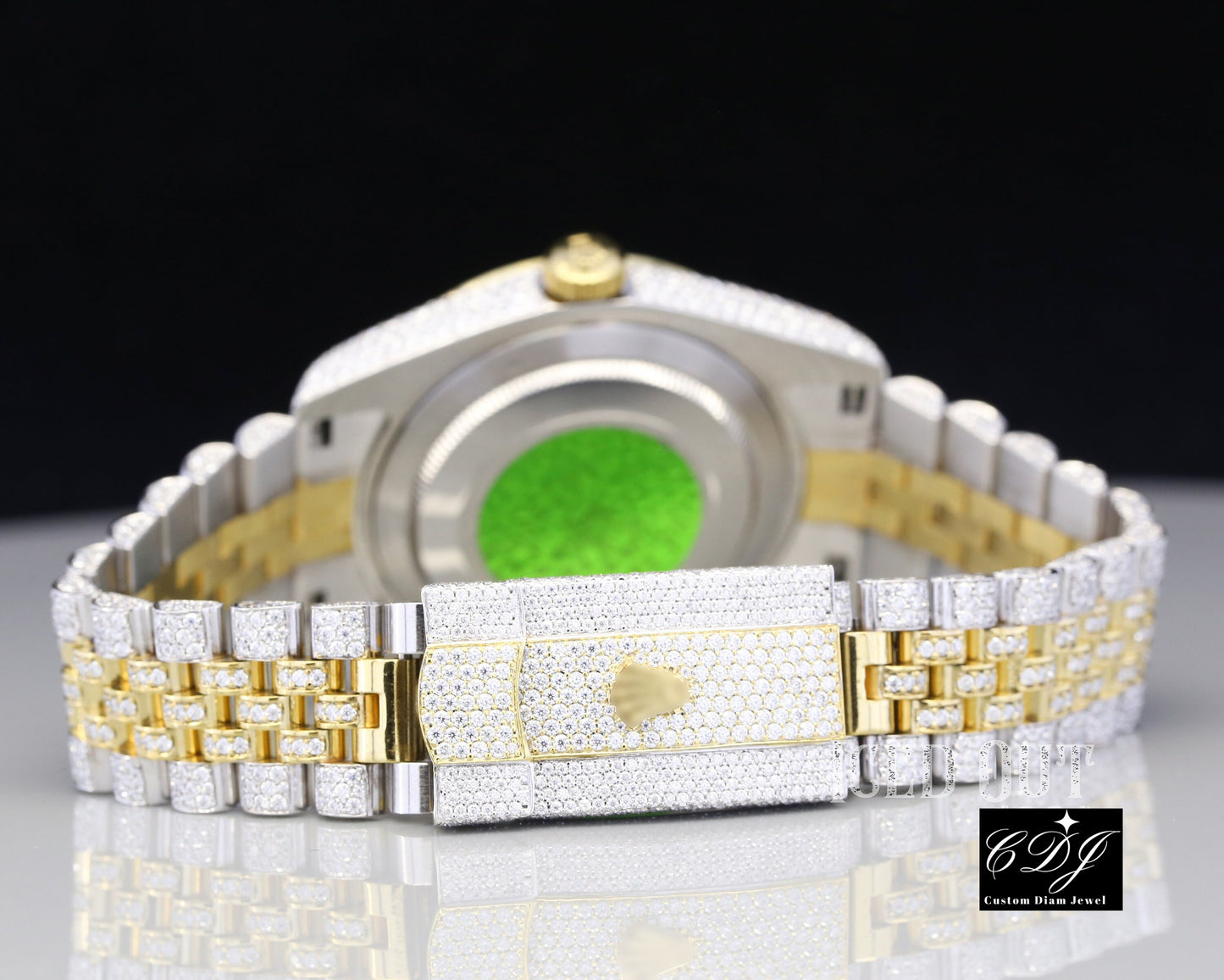 Custom Rolex Moissanite Passes Diamond Tester Wrist Watch customdiamjewel