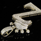 Personalized Crown Initial Letter 'Z' Diamond Solid Gold Pendant CustomDiamJewel