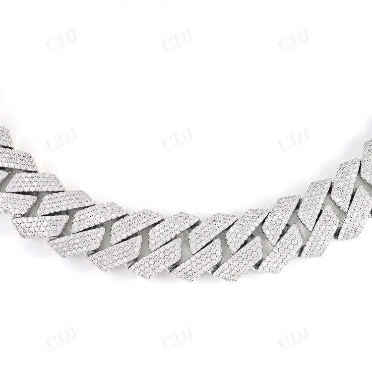Four Row White Diamond Hip Hop Cuban Chain for Him hip hop jewelry customdiamjewel   