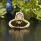 Oval Lab-Grown Diamond Pavé Ring customdiamjewel