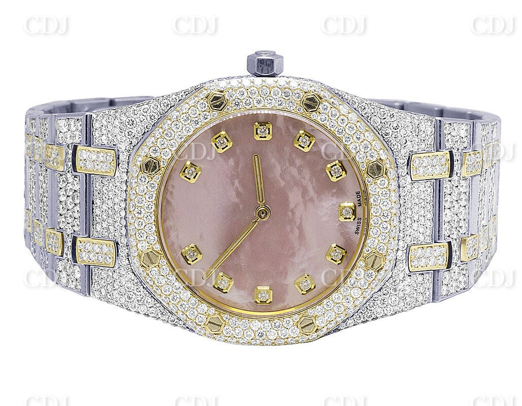 Fully Iced Out AP Two Tone Customized VVS Moissanite Diamond Watch customdiamjewel