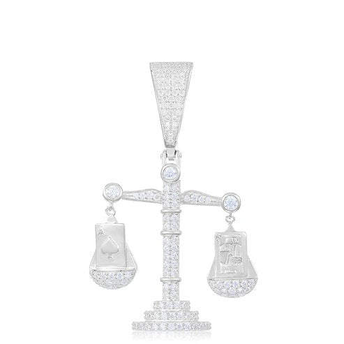 18K Solid Yellow Gold Diamond Scale Pendant hip hop jewelry CustomDiamJewel