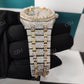 Classic AP Colorless Moissanite Big Diamond Watch Two Tone Yellow And White Gold Plated Quartz Diamond Watches  customdiamjewel   