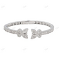 Real Diamond Butterfly Bangle Bracelet hip hop jewelry CustomDiamJewel
