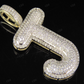 1.4" 0.75 CTW 10K Gold Natural Diamond J Letter Pendant CustomDiamJewel