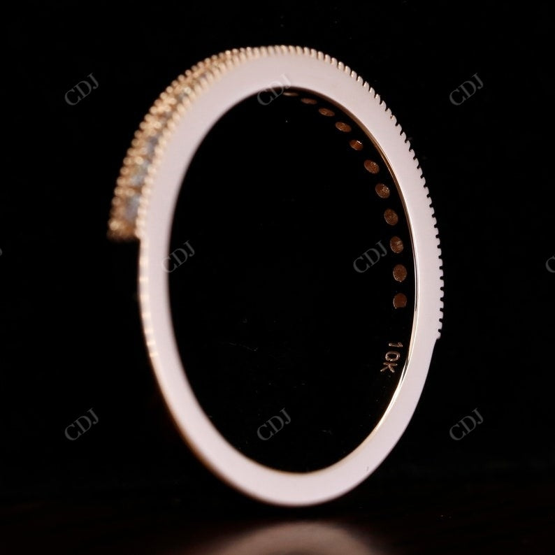 Vintage Round Milgrain Half Eternity Band Women  customdiamjewel   