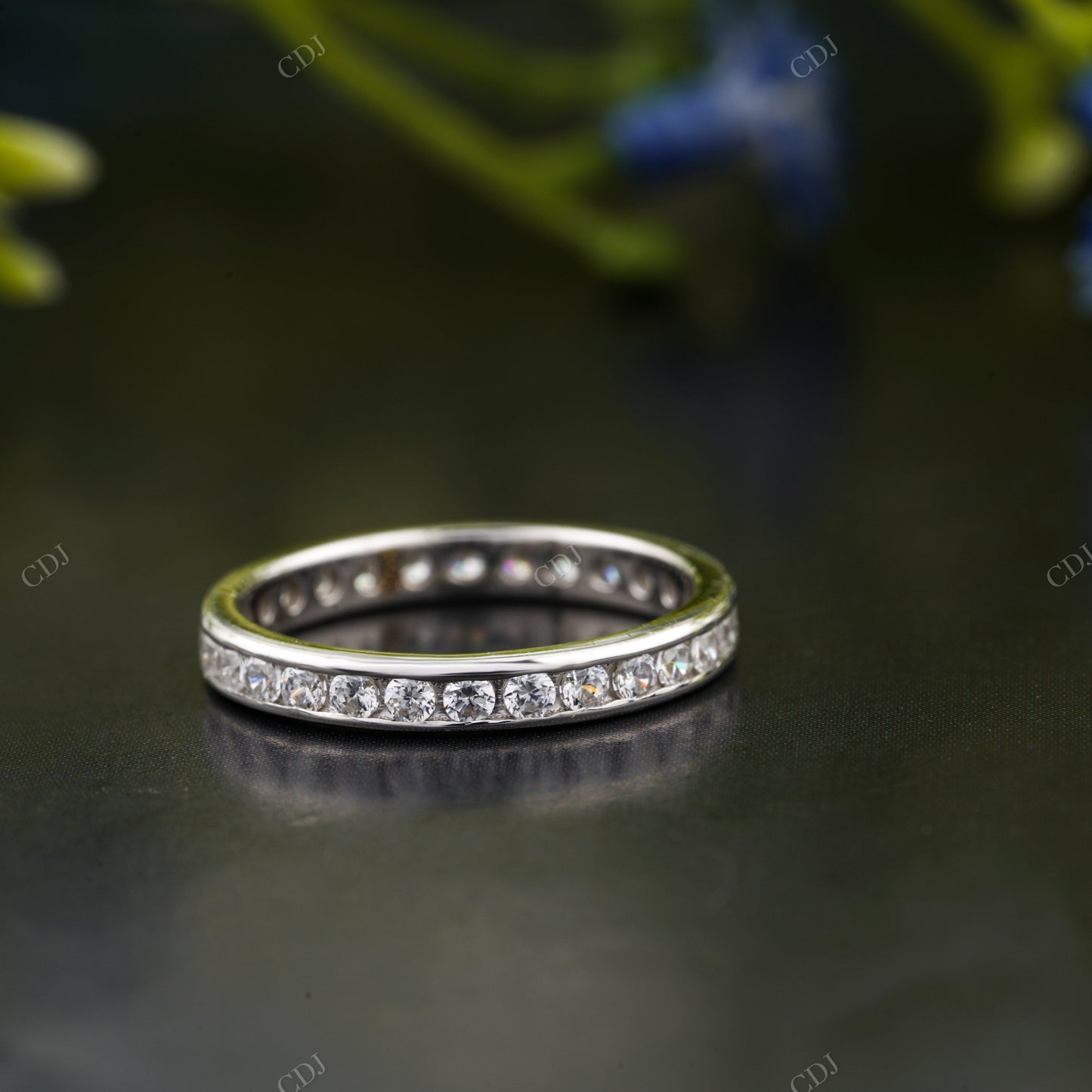 Lab-Grown Diamond Pavé Wedding Band