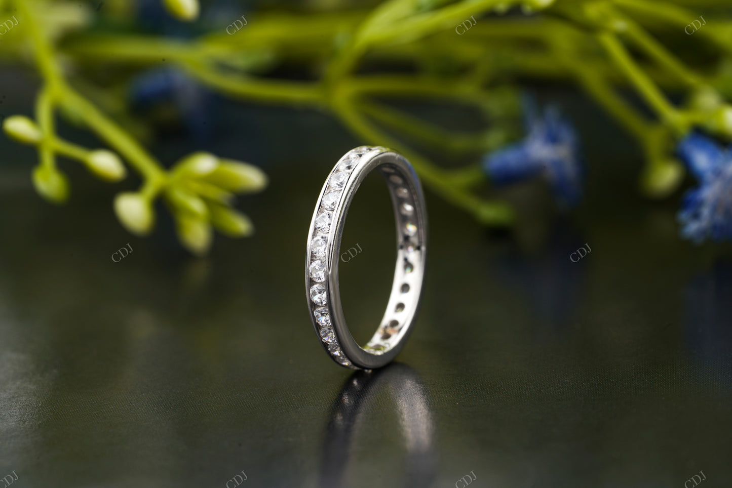 Lab-Grown Diamond Pavé Wedding Band
