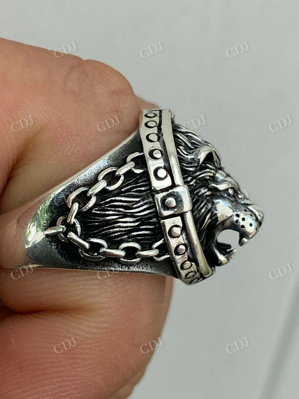 Solid Gold King Lion Of Judah Rasta Ring  customdiamjewel   