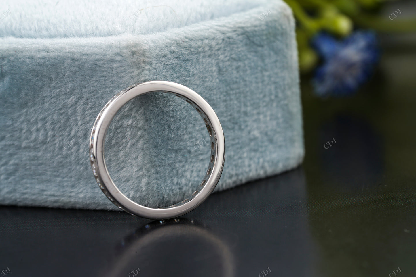 Lab-Grown Diamond Pavé Wedding Band