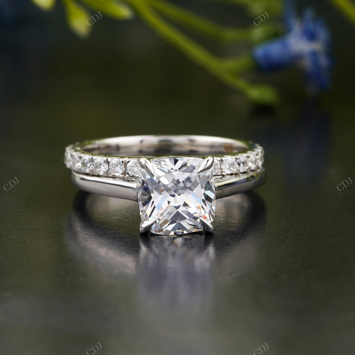 Lab-Grown Diamond Halo Engagement Ring