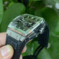 Black Belt Moissanite Diamond Luxury Watch customdiamjewel