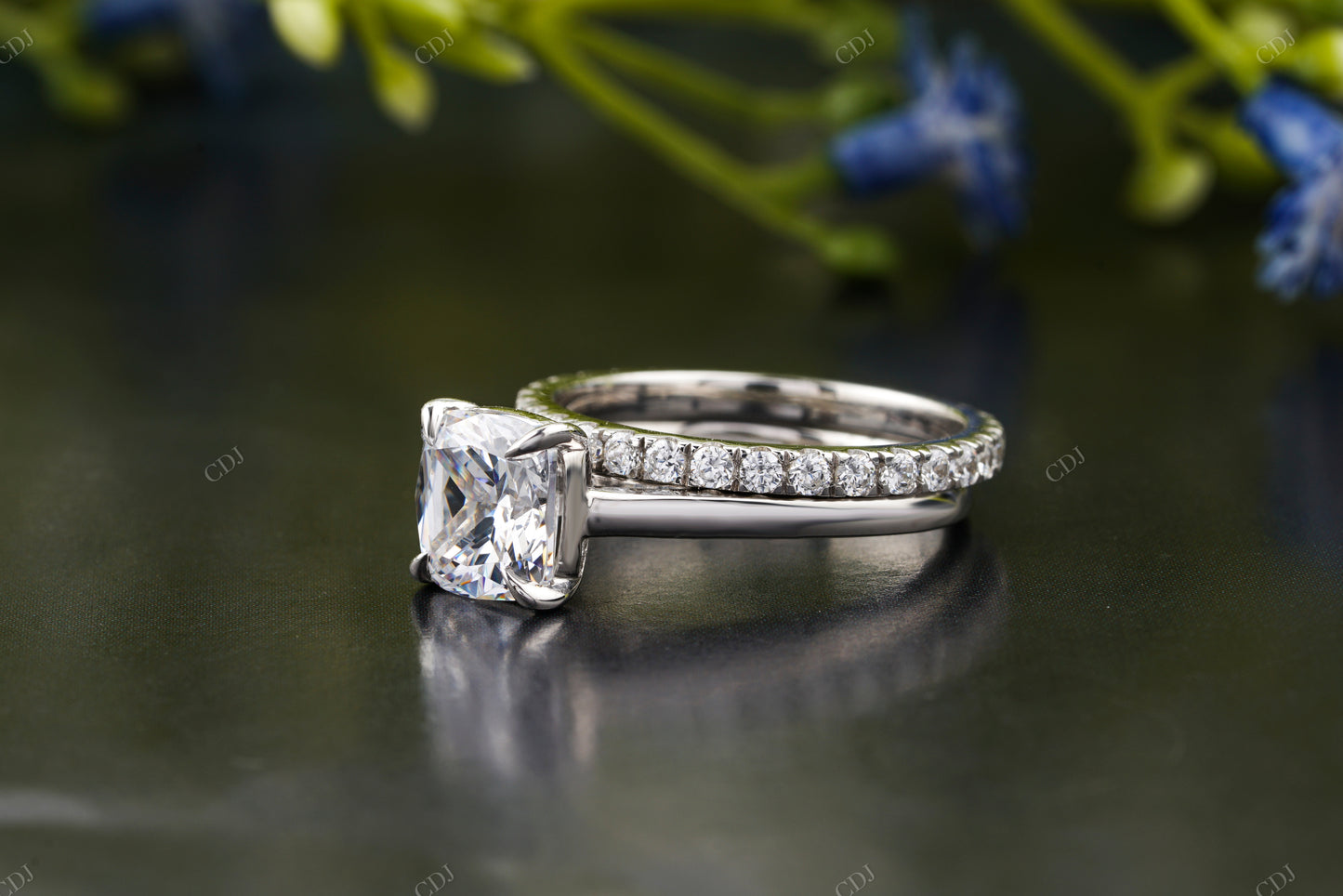 Lab-Grown Diamond Halo Engagement Ring