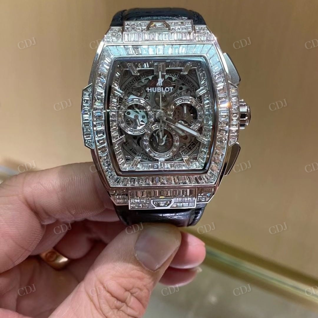 Hip Hop Hublot Diamond Moissanite Watch customdiamjewel