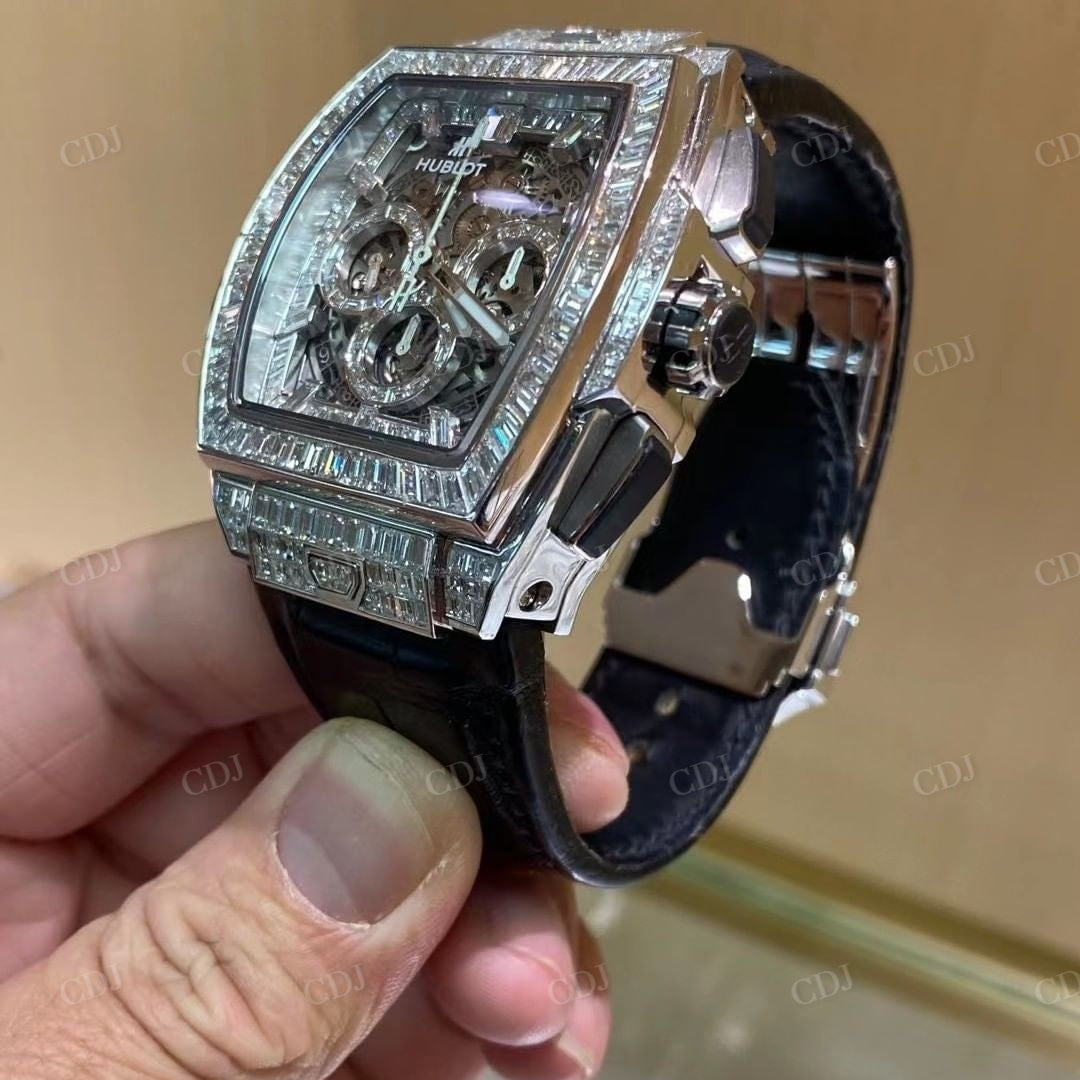 Hip Hop Hublot Diamond Moissanite Watch customdiamjewel