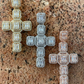 Round And Baguette Diamond Cross Pendant  customdiamjewel   