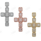 Round And Baguette Diamond Cross Pendant  customdiamjewel   