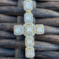 Round And Baguette Diamond Cross Pendant  customdiamjewel   
