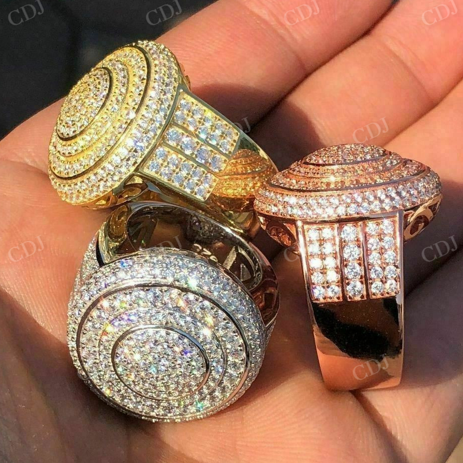 Men's ICED ICY Large Diamond Pinky Ring  customdiamjewel   