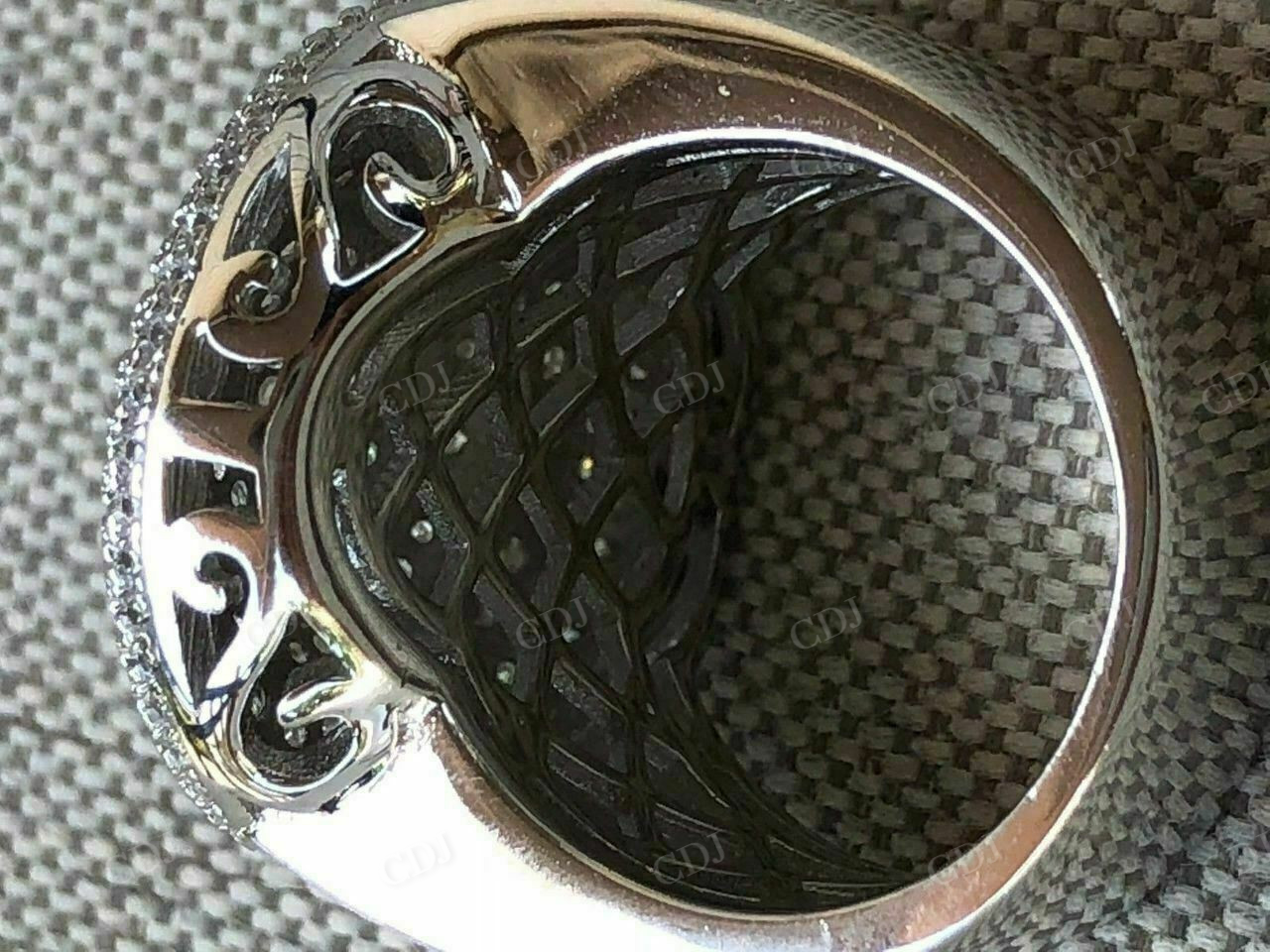 Men's ICED ICY Large Diamond Pinky Ring  customdiamjewel   