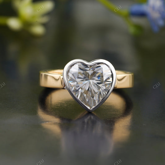 Heart Lab-Grown Diamond Two Tone Ring customdiamjewel
