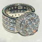 5ctw Large Round Diamond Hip Hop Ring  customdiamjewel   