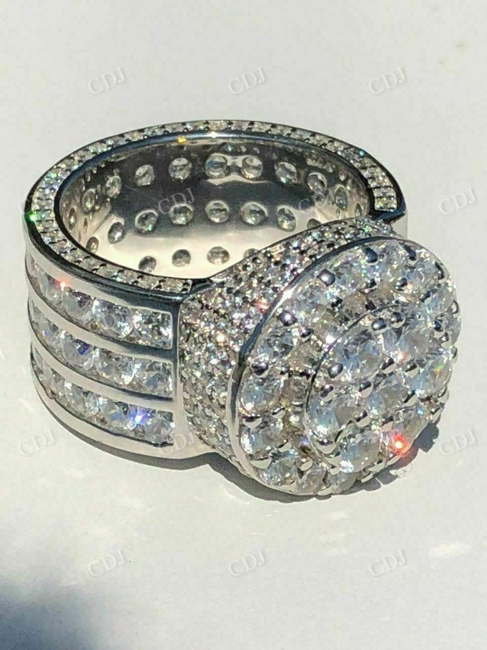 5ctw Large Round Diamond Hip Hop Ring  customdiamjewel   