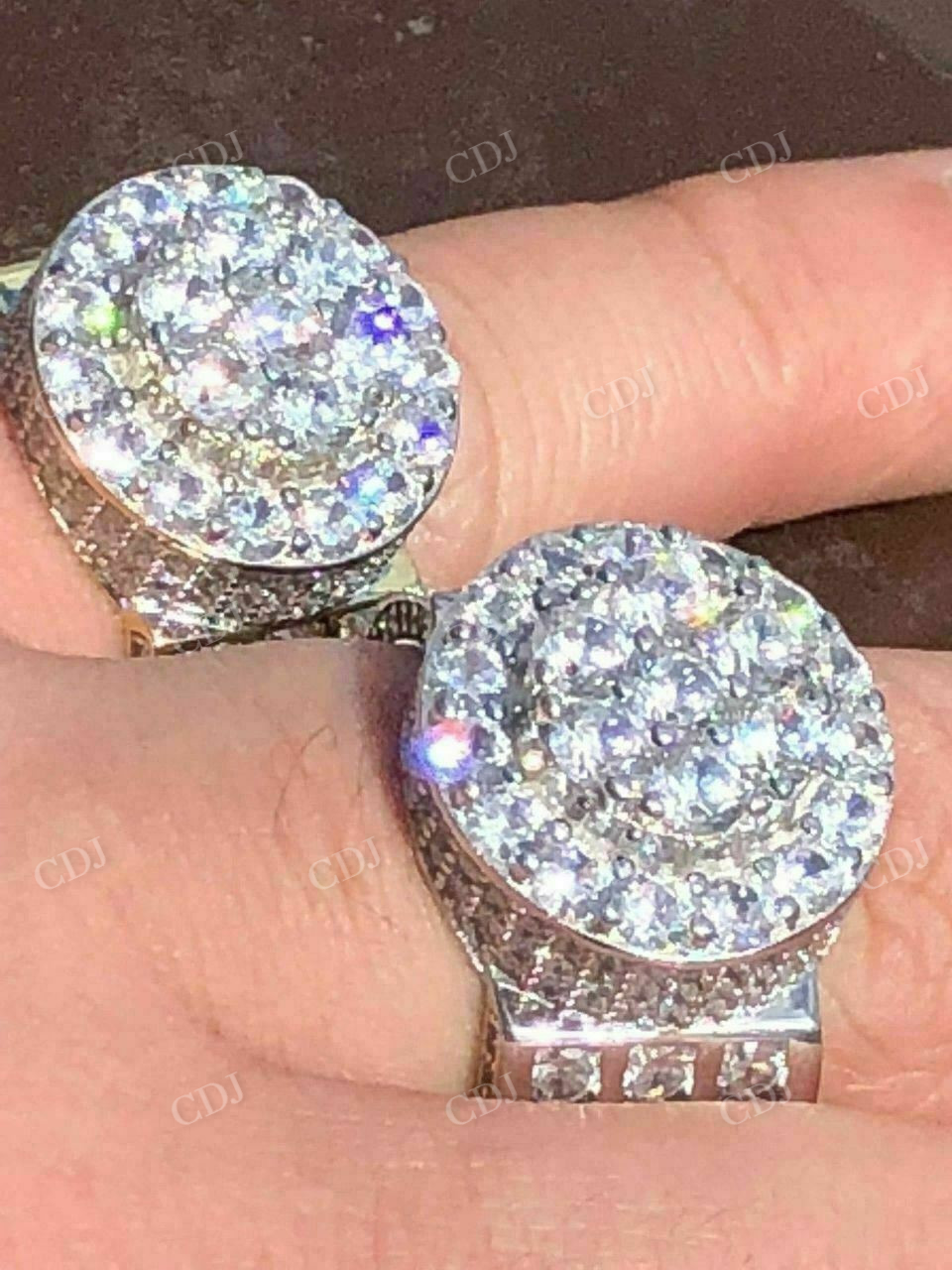5ctw Large Round Diamond Hip Hop Ring  customdiamjewel   