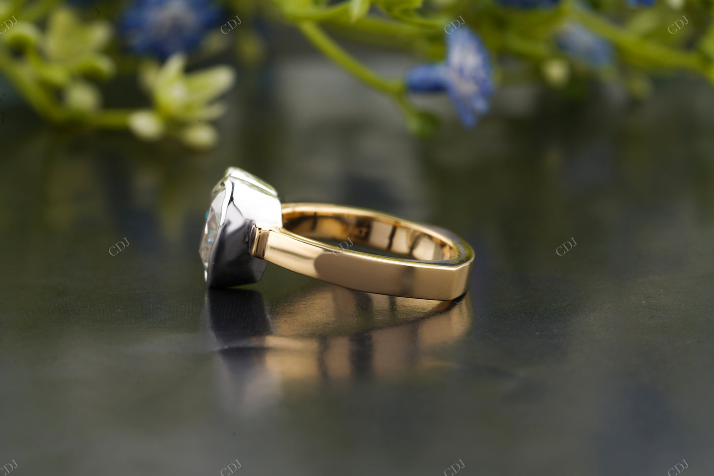 Heart Lab-Grown Diamond Two Tone Ring