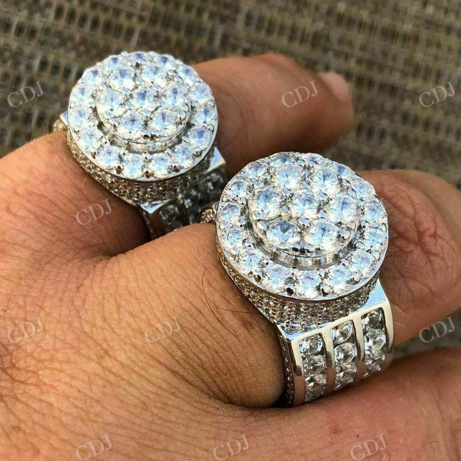5ctw Large Round Diamond Hip Hop Ring  customdiamjewel   