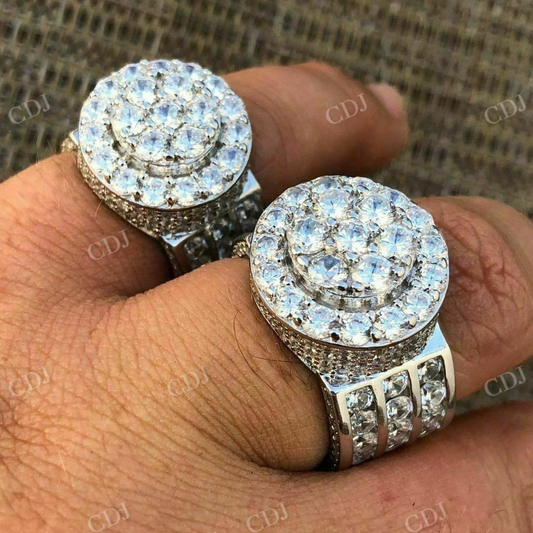 5ctw Large Round Diamond Hip Hop Ring  customdiamjewel   