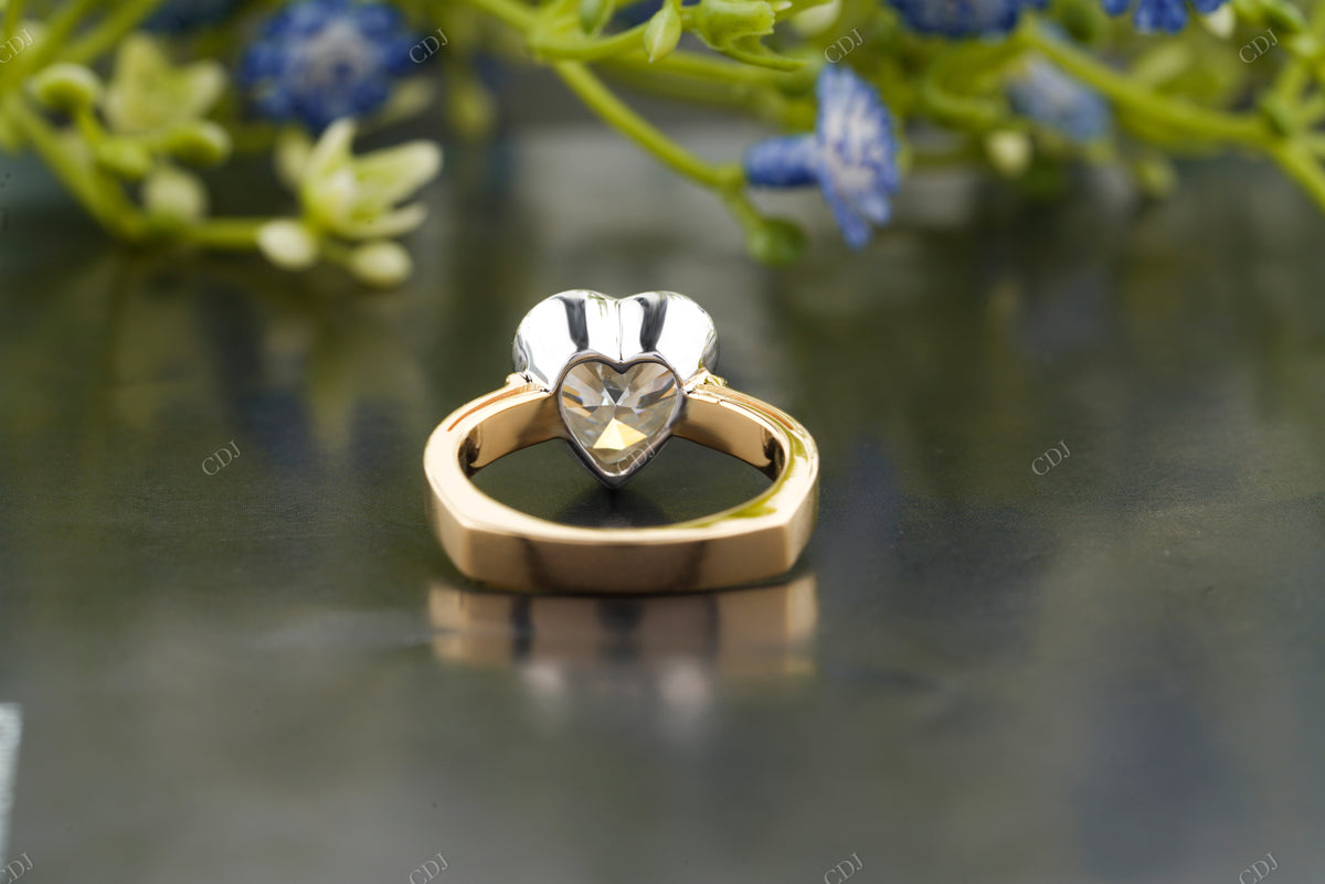 Heart Lab-Grown Diamond Two Tone Ring