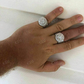 5ctw Large Round Diamond Hip Hop Ring  customdiamjewel   
