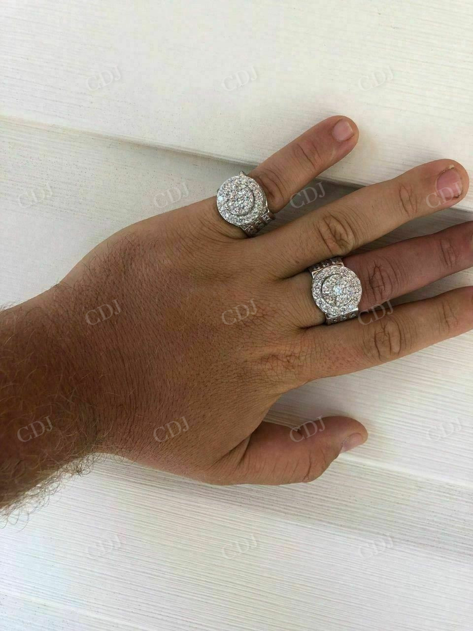 5ctw Large Round Diamond Hip Hop Ring  customdiamjewel   