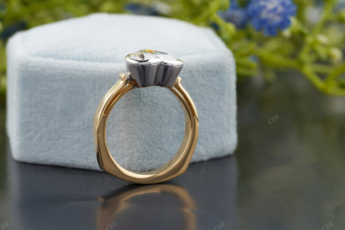 Heart Lab-Grown Diamond Two Tone Ring