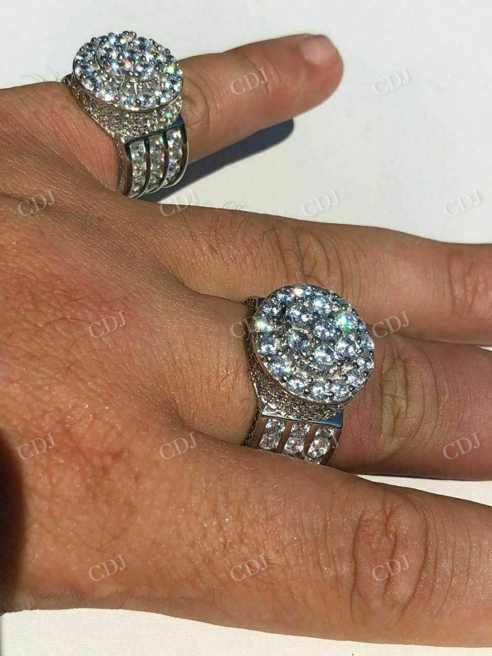 5ctw Large Round Diamond Hip Hop Ring  customdiamjewel   
