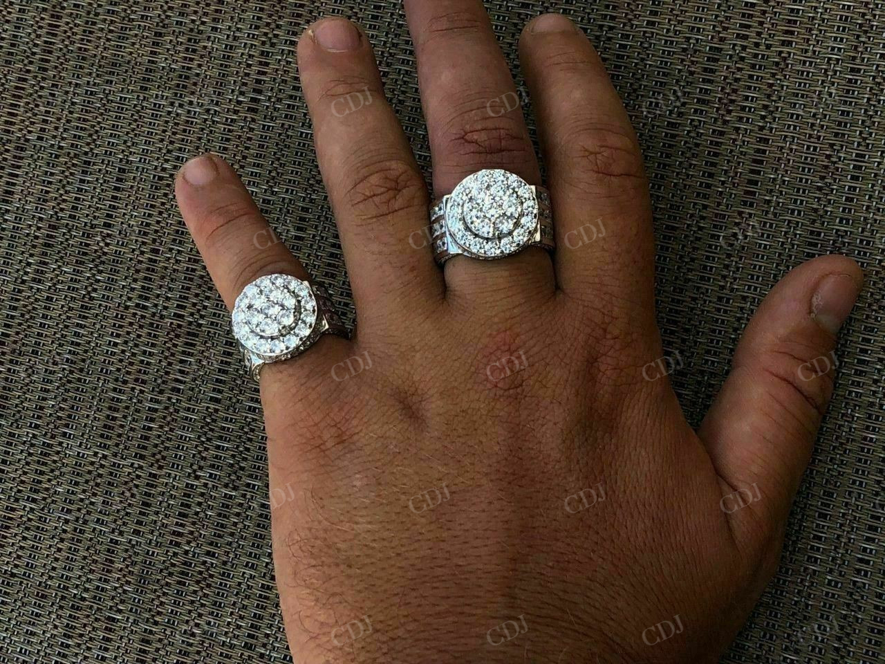 5ctw Large Round Diamond Hip Hop Ring  customdiamjewel   