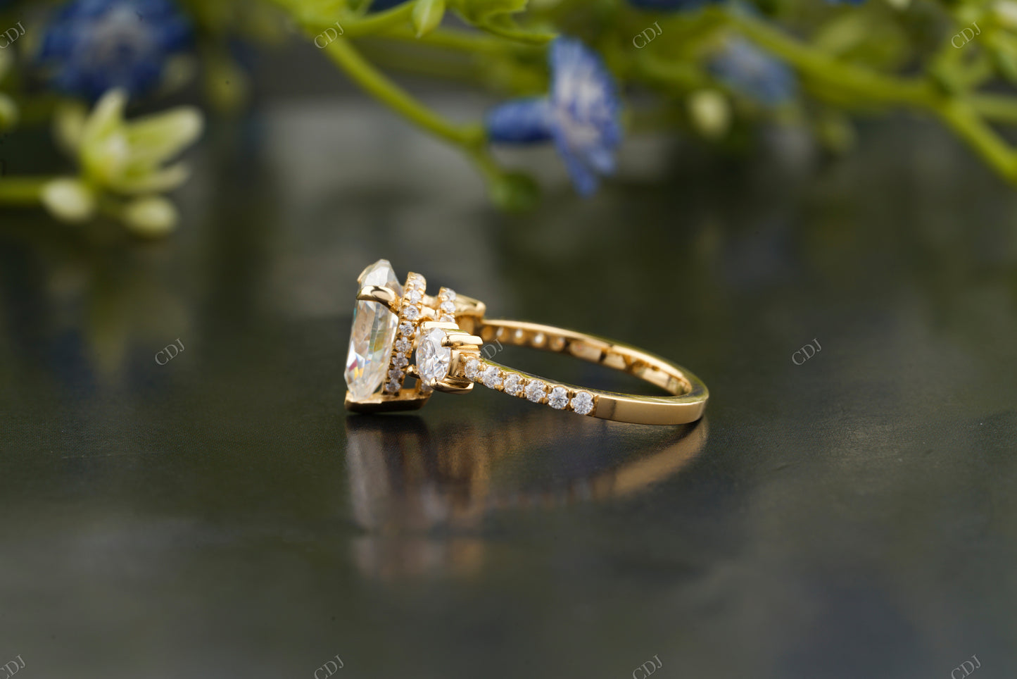Pear Trilogy Lab-Grown Diamond Ring
