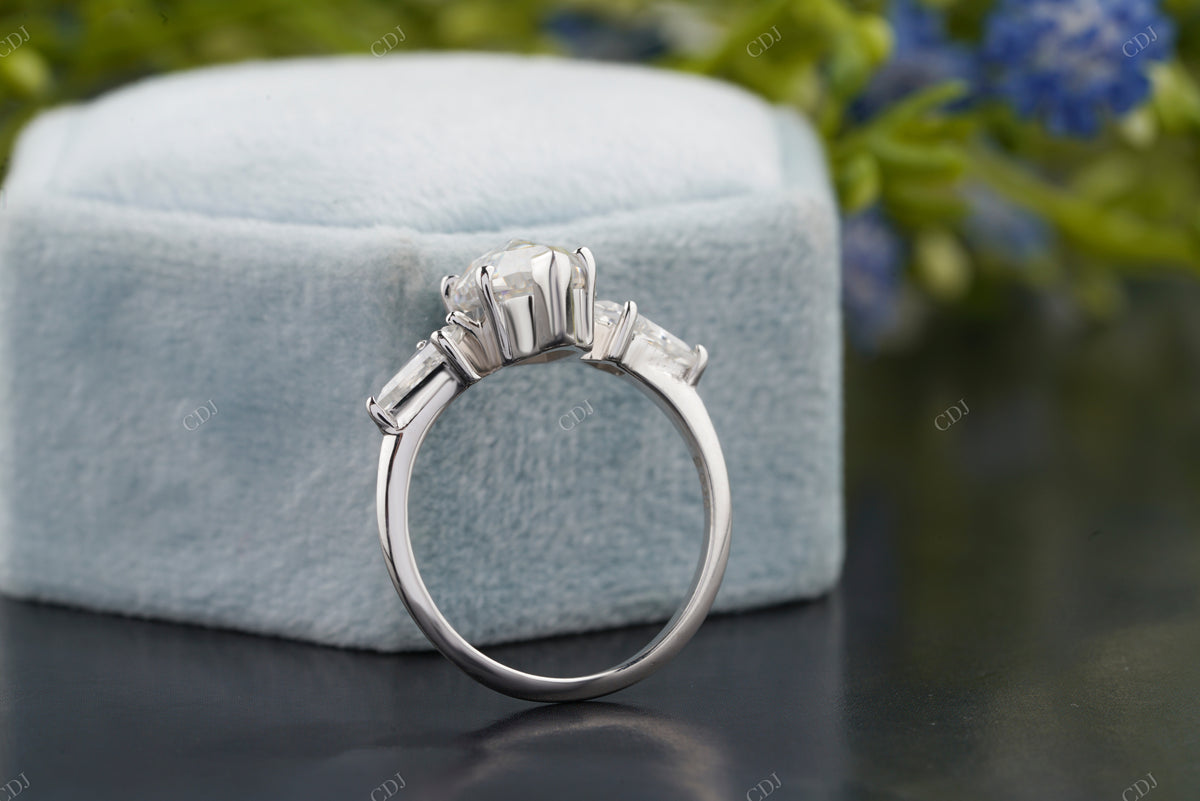 Hexagon Lab-Grown Diamond Trilogy Ring