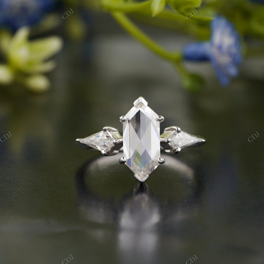 Hexagon Lab-Grown Diamond Trilogy Ring
