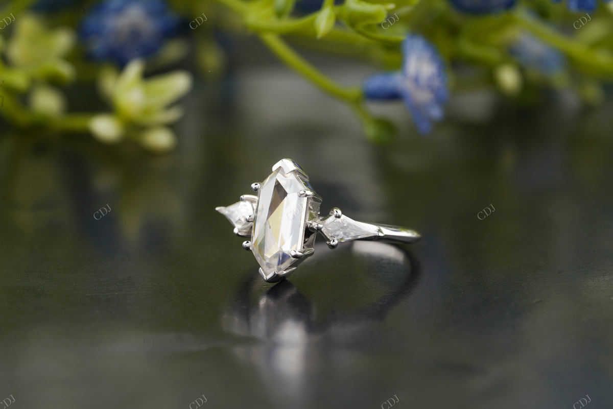 Hexagon Lab-Grown Diamond Trilogy Ring