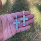 Baguette Diamond Tennis Cross Pendant  customdiamjewel   