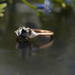 Salt and Pepper Hexagon Trilogy Ring