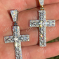 Baguette Diamond Tennis Cross Pendant  customdiamjewel   