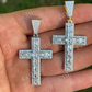 Baguette Diamond Tennis Cross Pendant  customdiamjewel   