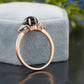 Salt and Pepper Hexagon Trilogy Ring