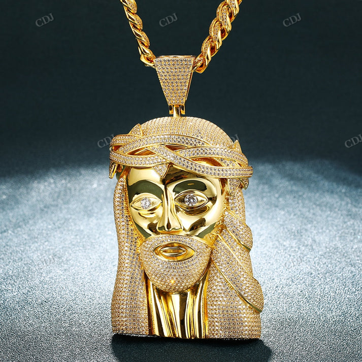Hip Hop Iced Out Religious Jesus Pendant hip hop jewelry CustomDiamJewel