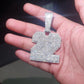 Lucky Number "22" Iced Out Round Moissanite Silver Pendant hip hop jewelry customdiamjewel   