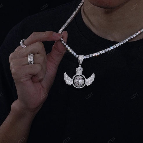 Hip Hop Custom Handmade Diamond World Power Pendant hip hop jewelry CustomDiamJewel