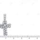 2.8 Inch Lab Grown Diamond Cross Pendant in 10K White Gold Hip Hop Pendent CustomDiamJewel